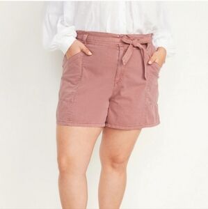 Old Navy Womens Pink Mauve Shorts Sz XL Tie Waist Casual